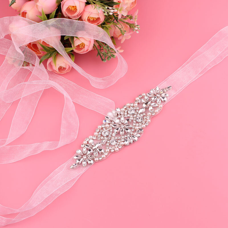 Cinturón de cena de cristal para mujer, accesorios de vestido de novia, cinturón de novia de diamantes de imitación, suministros de boda
