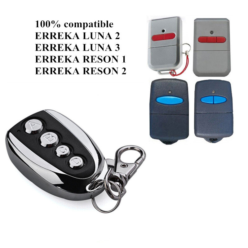 Barrera de garaje, llave de código fijo fod 433,92 Mhz para controles remotos de puertas eléctricas compatibles con ERREKA LUNA ERREKA RESON