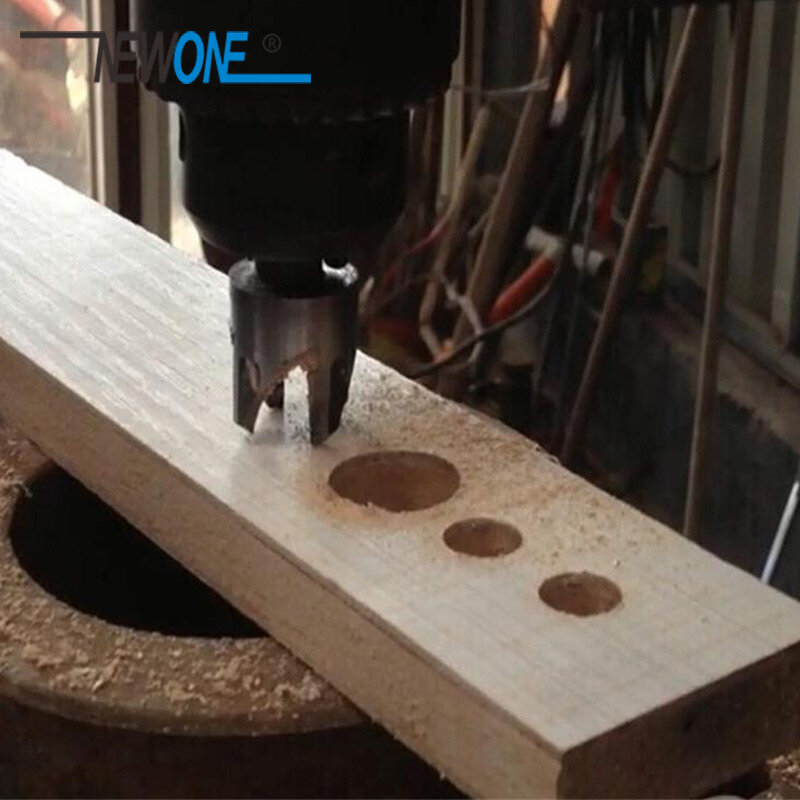 ไม้8Pcs เจาะเครื่องมือตัดเจาะชุด Bit และเรียว Taper 5/8 "1/2" 3/8 "1/4" Woodworking Cork Drill Bit