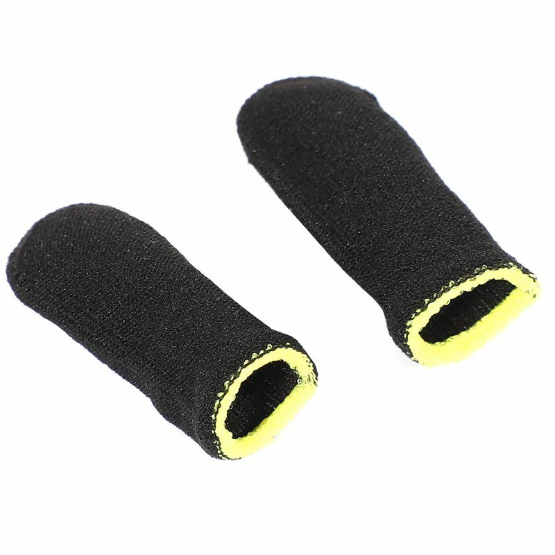 Manchons de doigts en Fiber de carbone 18 broches, pour jeux mobiles PUBG, pour écran de presse, noirs et jaunes, 16 pièces