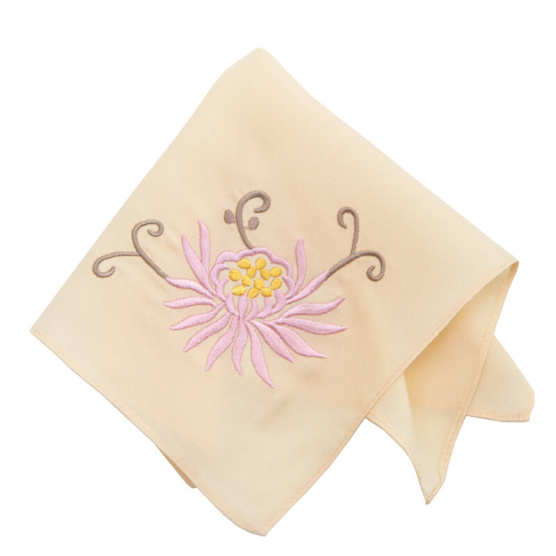 Hanky – tissu brodé à fleurs pour femmes, 2 pièces, accessoires assortis pour dames et filles, A3