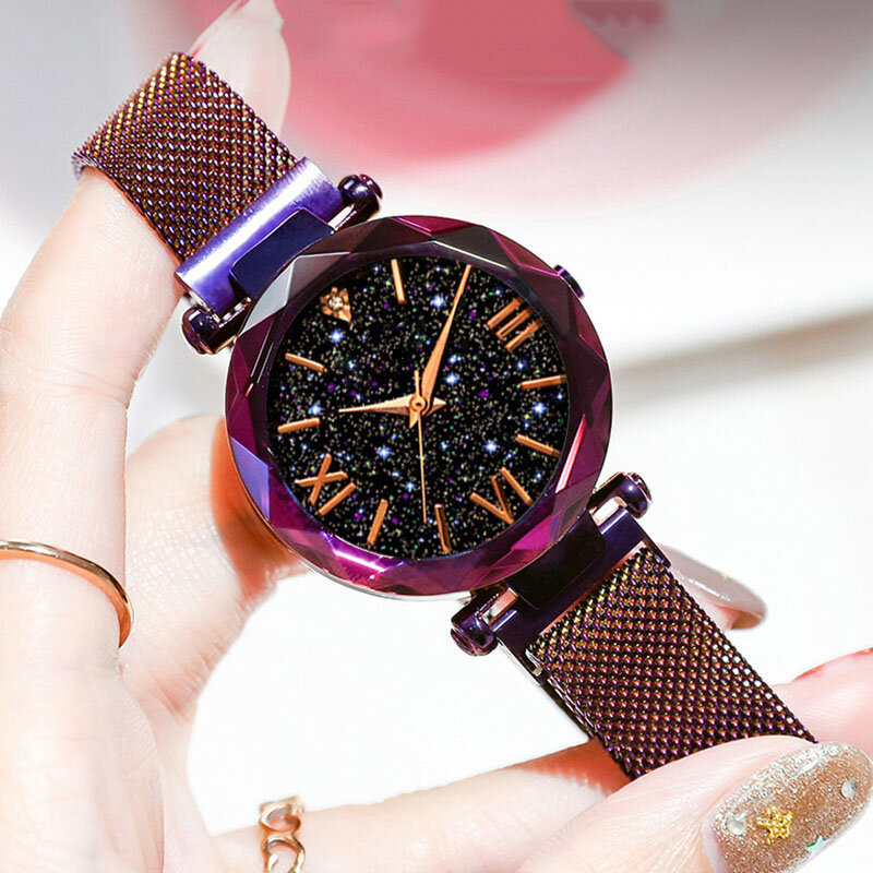 2020 женские часы с магнитной застежкой звездное небо женские часы Женские кварцевые наручные часы платье женские часы relogio feminino zegarek damski