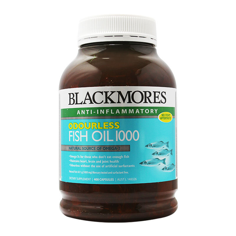 Pengiriman gratis Blackmores tanpa flshy aftertast minyak ikan Odourless 1000 sumber alami omega-3 400 buah