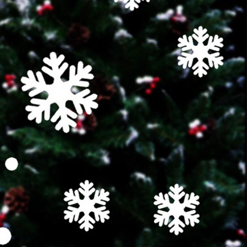 DIY Christmas Window Decoration Decals Reusable Waterproof White Snowflakes Glass Door/Shops Window Stickers