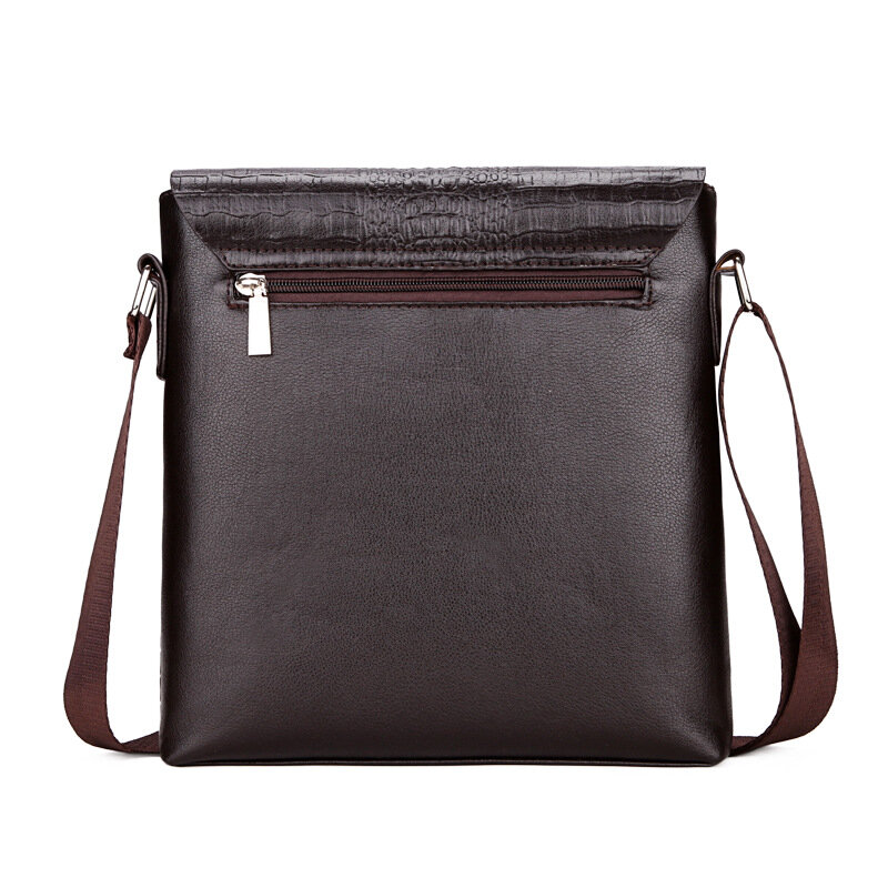 New Design Men's Shoulder Bag Casual Crossbody Bag Male Messenger Bag Soft Handbag Travel Bag for Man, Black & Brown