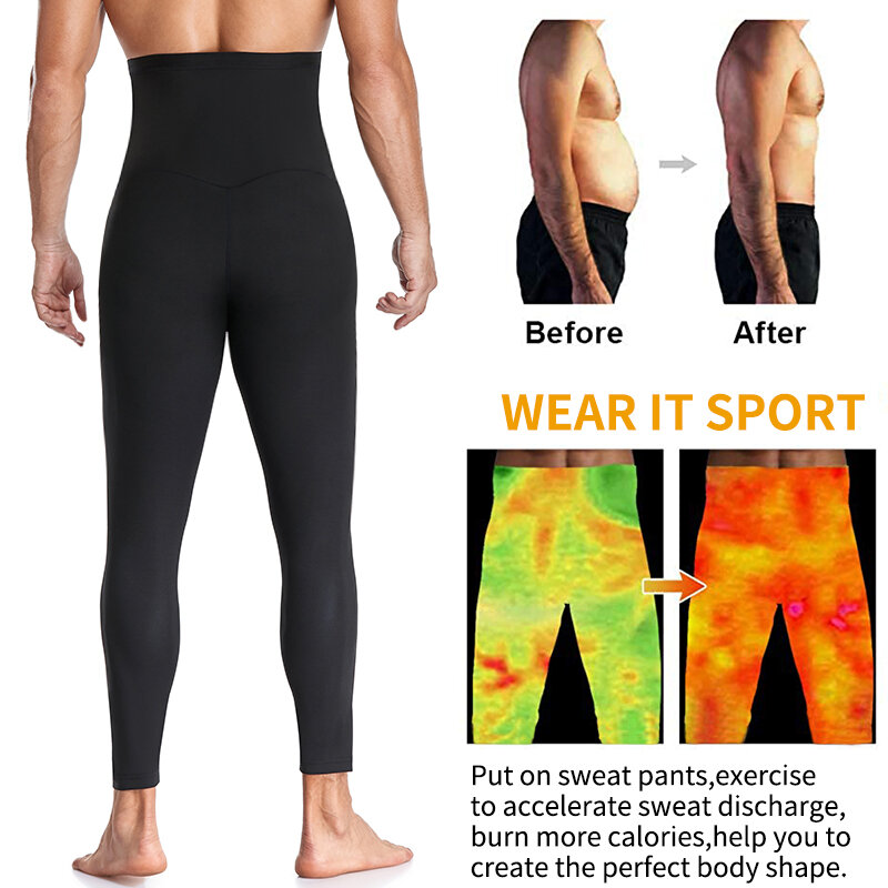 Body Shaper per uomo Fitness Sauna Leggings per il sudore allenatore in vita corsetto legante addominale cintura riduttiva compressione Shapewear