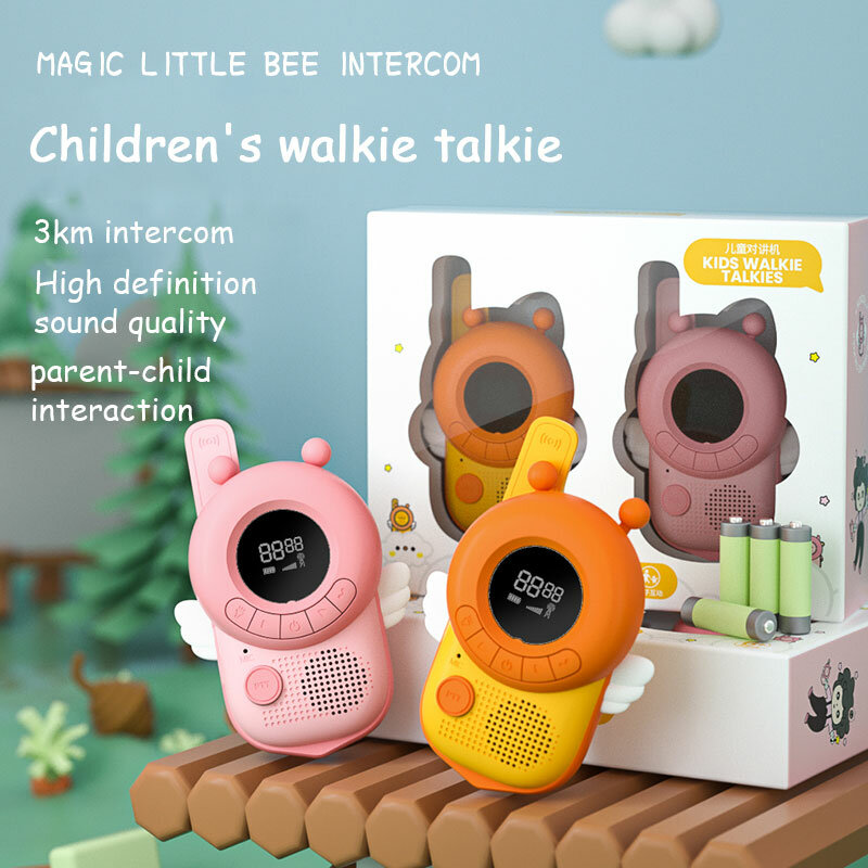 جهاز اتصال لاسلكي محمول لطيف للحيوانات للأطفال ، لاسلكي ، ألعاب تعليمية تفاعلية خارجية هدية للأطفال ، 3 + ، 2 مكالمة