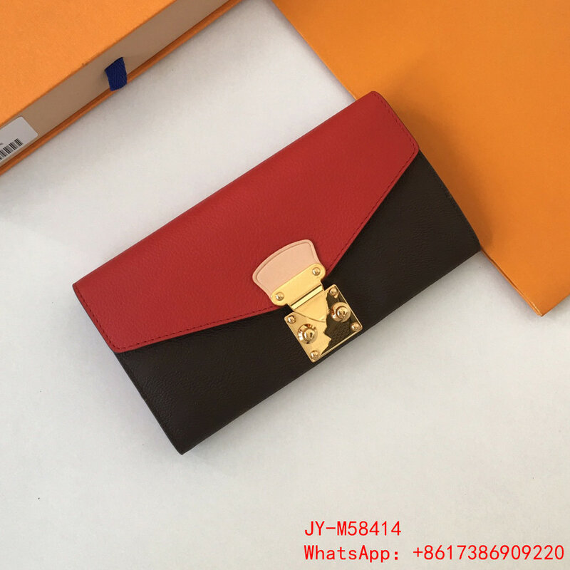 여성용 지갑 고품질 고급 가죽 Hasp 지갑 Stitching color Luxury designer Fashion wallet