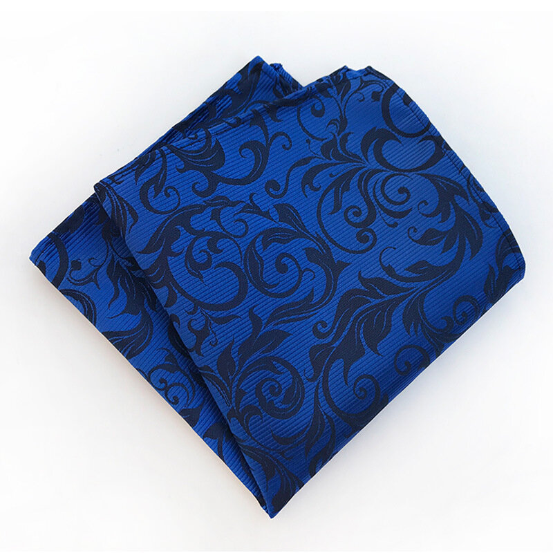 Pañuelo de lujo con estampado Floral para hombre, pañuelo de poliéster de seda, toalla de pecho cuadrada de bolsillo de negocios, 25x26CM