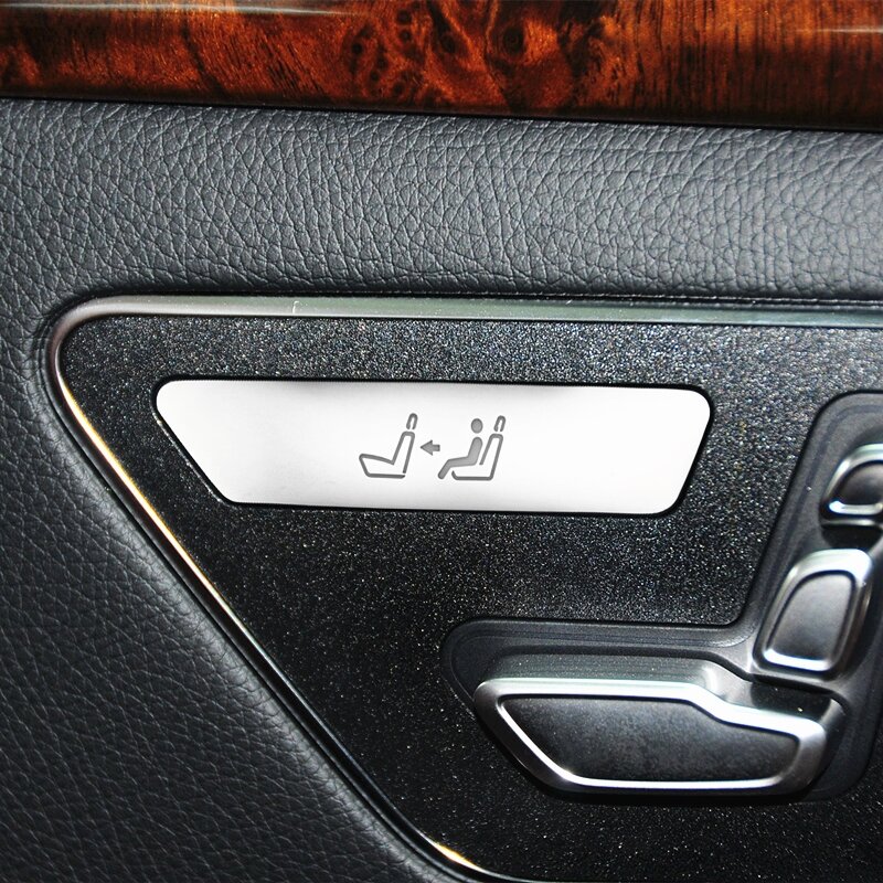 Adesivo para decoração de banco traseiro com lantejoulas e botões para mercedes benz e class w212 interior de 2010 a 2015