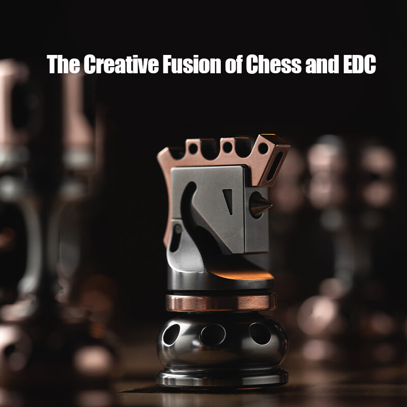 Muyi & lautie cavaleiro xadrez fidget spinner edc descompressão decorações de mesa edição limitada 99 peças