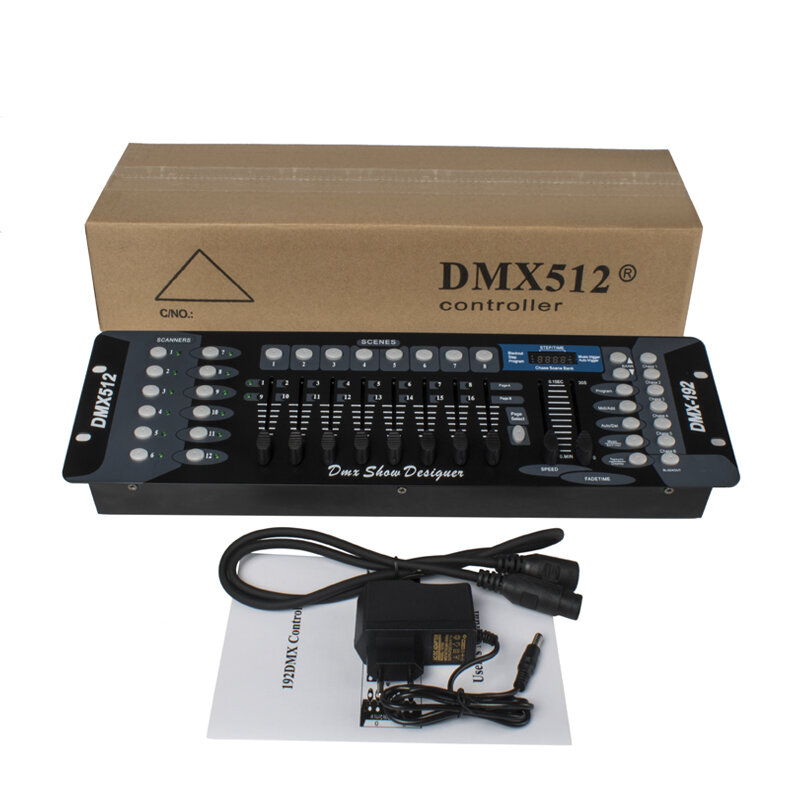 Lumière de Scène pour Fête DJ Equipement Disco, Contrôleur DMX 512, DMX 192
