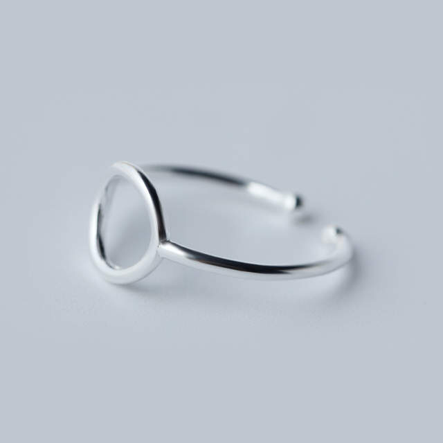 100% Настоящее серебро 925 пробы ювелирное изделие простое модное большое кольцо для женщин бижутерия эффектное античное кольцо Anillos
