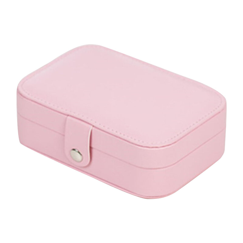 Display Holder Multifunctional Ring Jewelry Box Storage Case Earrings Large Capacity Travel With Mirror PU Leather Portable