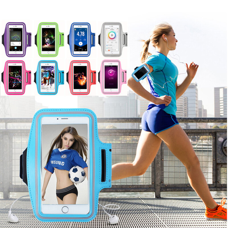 Bolsos para correr para hombre y mujer, brazalete resistente al agua, soporte para teléfono móvil con pantalla táctil, accesorios deportivos, 4-6,5 pulgadas