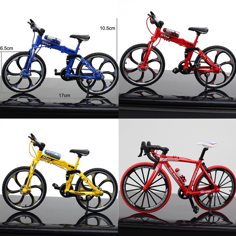 Mini modelo de bicicleta de aleación fundida a presión para adultos, simulación de dedo, bicicleta de montaña de Metal, decoración, colección de regalos, juguetes para niños, 1:10, nuevo