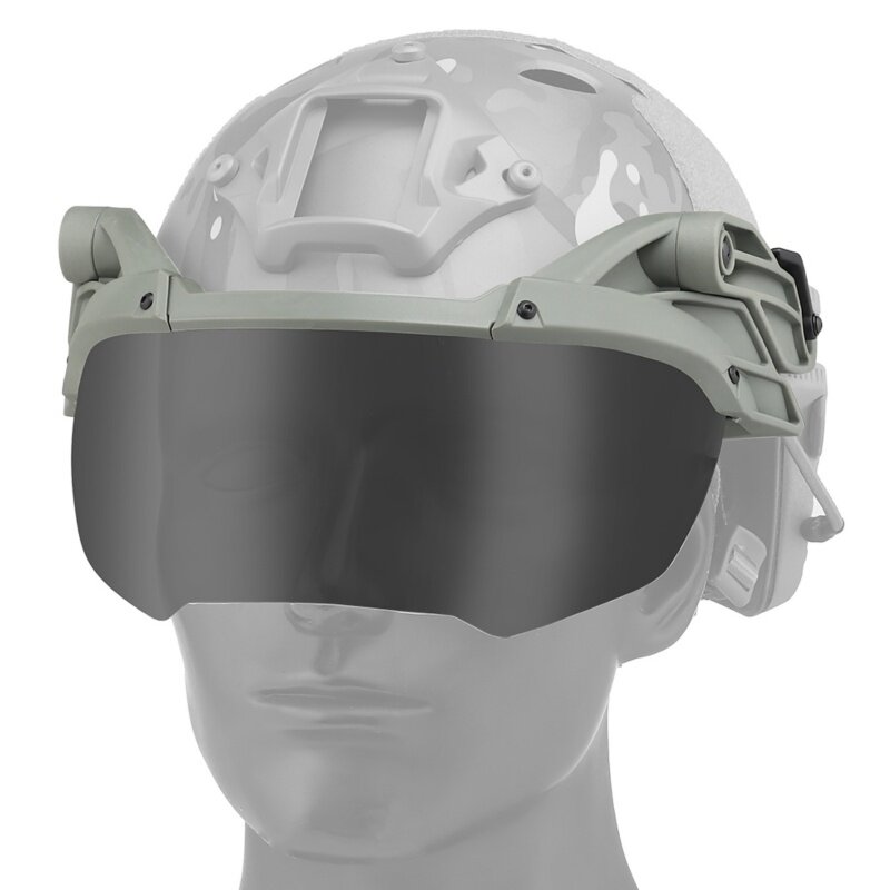 Tactical Helm Flip Bril Hoge Kwaliteit Verstelbare Voor Airsoft Paintball Winddicht Anti Fog Cs Wargame Bescherming Nieuwe Bril
