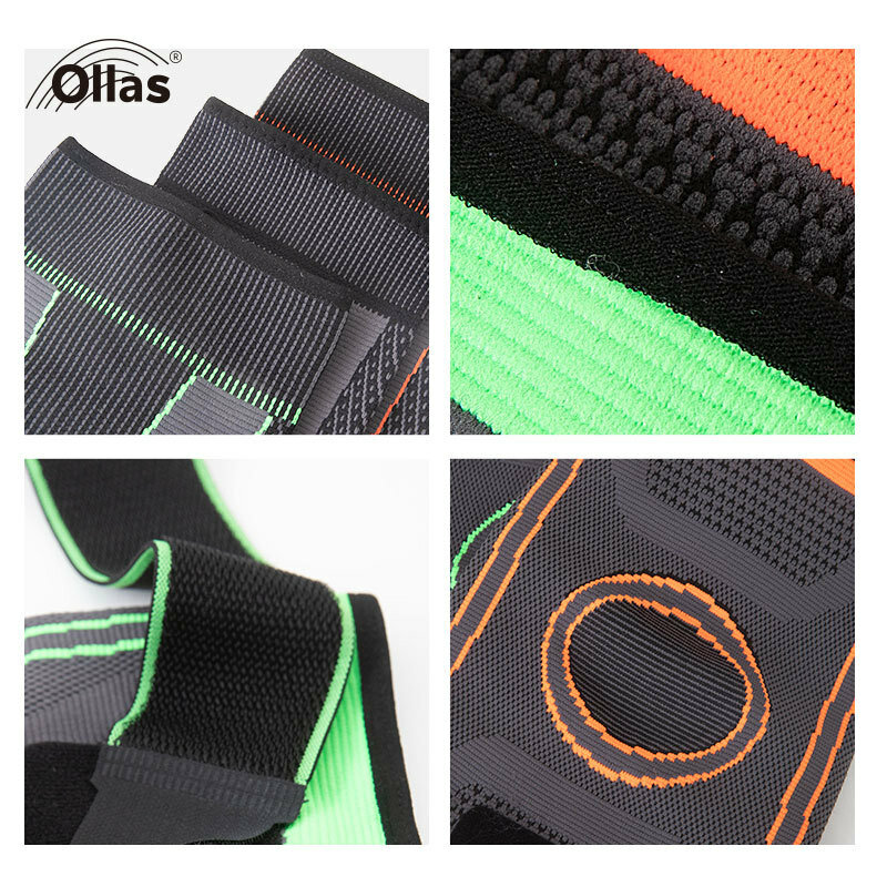 Rodilleras de compresión para hombre y mujer, cinturón elástico presurizado para correr, baloncesto, voleibol, ciclismo, 1 par