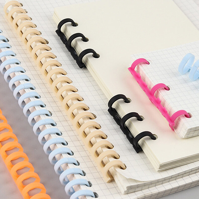 1pcs 30 Hole Loose-leaf Plastic Binding Ring Spring Spiral Rings for 30 Holes Notebook Stationery Office Supplies