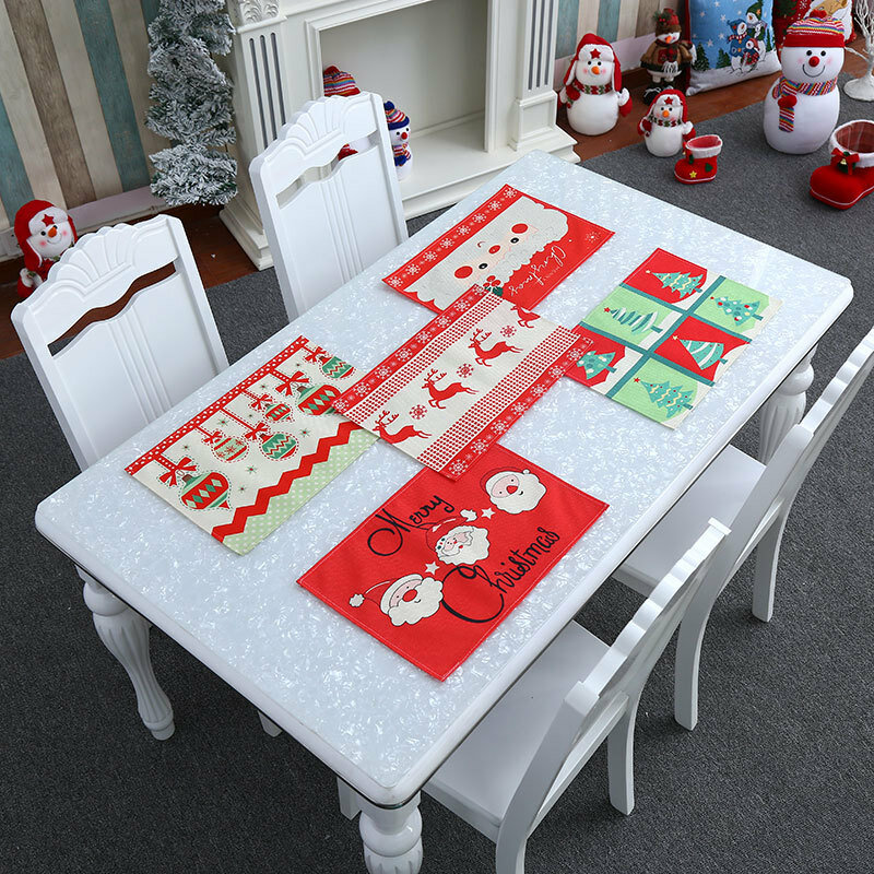 Рождественская кухонная подставка с орнаментом, столовая посуда, коврики для чаши, подставка под чашку, рождественские украшения для дома Gifts, Рождество, Новый год 2022