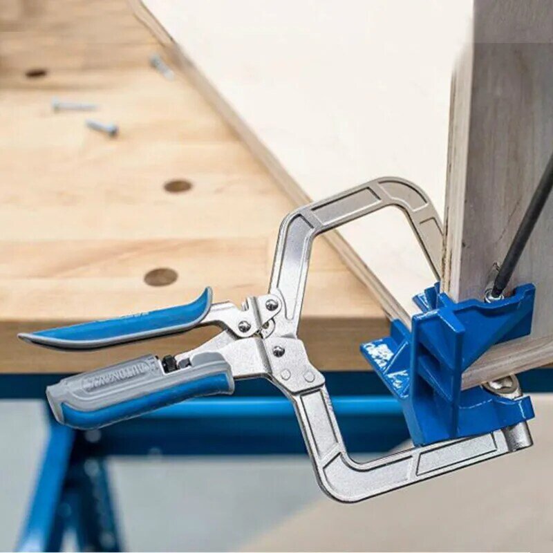New Auto-adjustable 90 Degree Right Angle Woodworking Clamp Quick Clamp Pliers Picture Frame Corner Clip Hand Tool T-Clamp