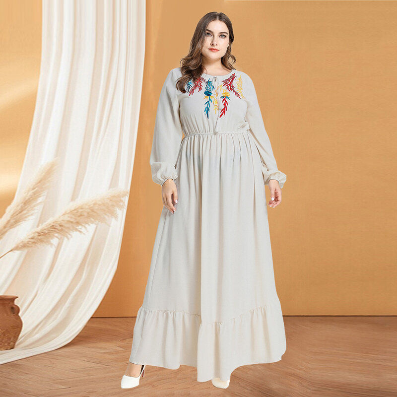 Abbigliamento islamico Abaya Per Le Donne Caftano Dubai Caftano Abaya Arabo Turchia Più Il Formato Hijab Musulmano Maxi Vestito Abiti Turco Oman