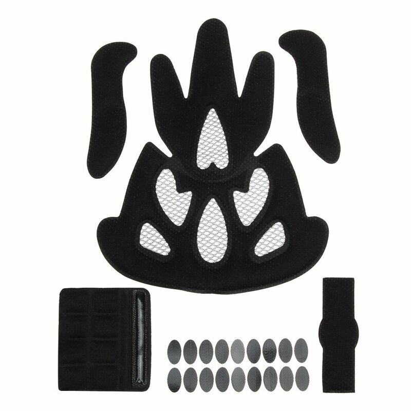 Kit de almohadillas de esponja para casco de bicicleta, almohadilla de repuesto con red contra insectos, protección para deportes al aire libre