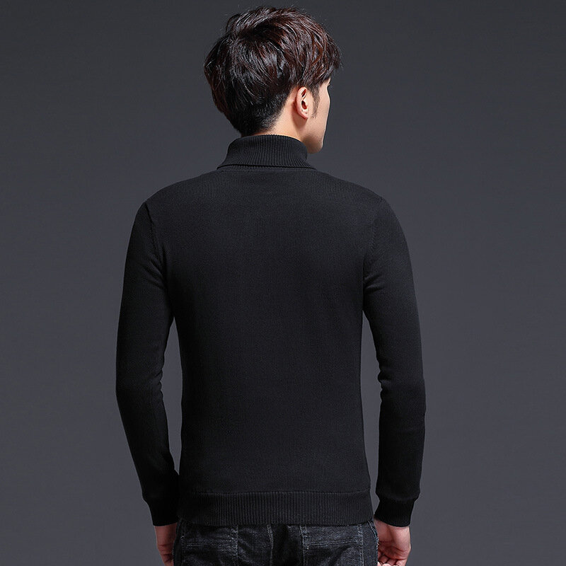 Suéter de pescoço alto de manga comprida masculino, cor pura, masculino, MRMT, novo em marca, outono, 2022