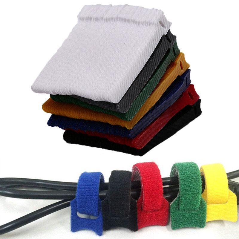 50Pcs Reusable Wire Winder Nylon Cable Organizer Cable Clip  Earphone Mouse Cord Holder Cable Management