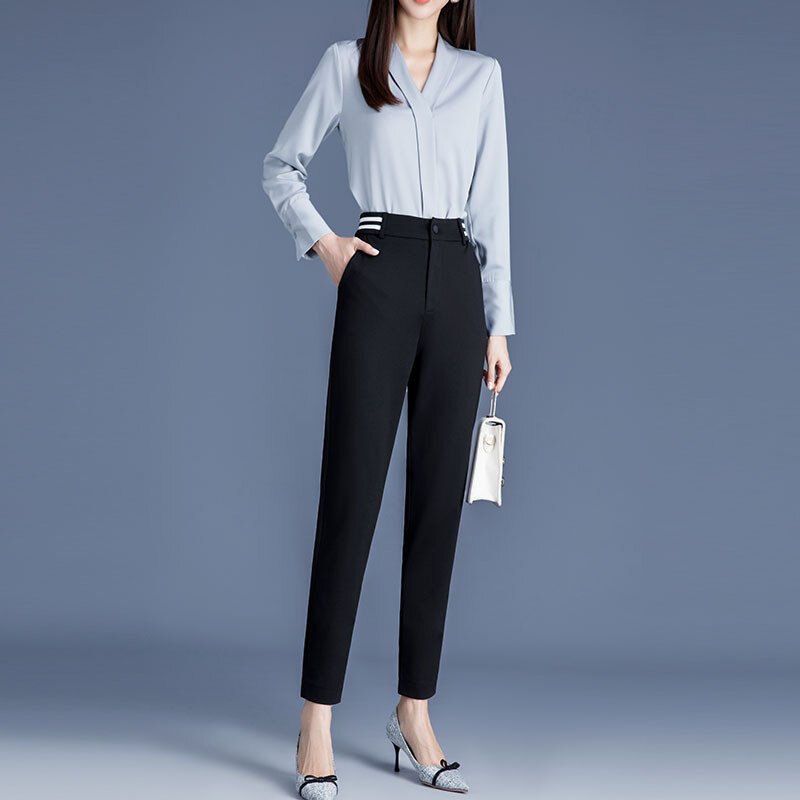 Pantalon en coton pour femmes, décontracté, à la mode, de haute qualité, collection hiver automne 2021