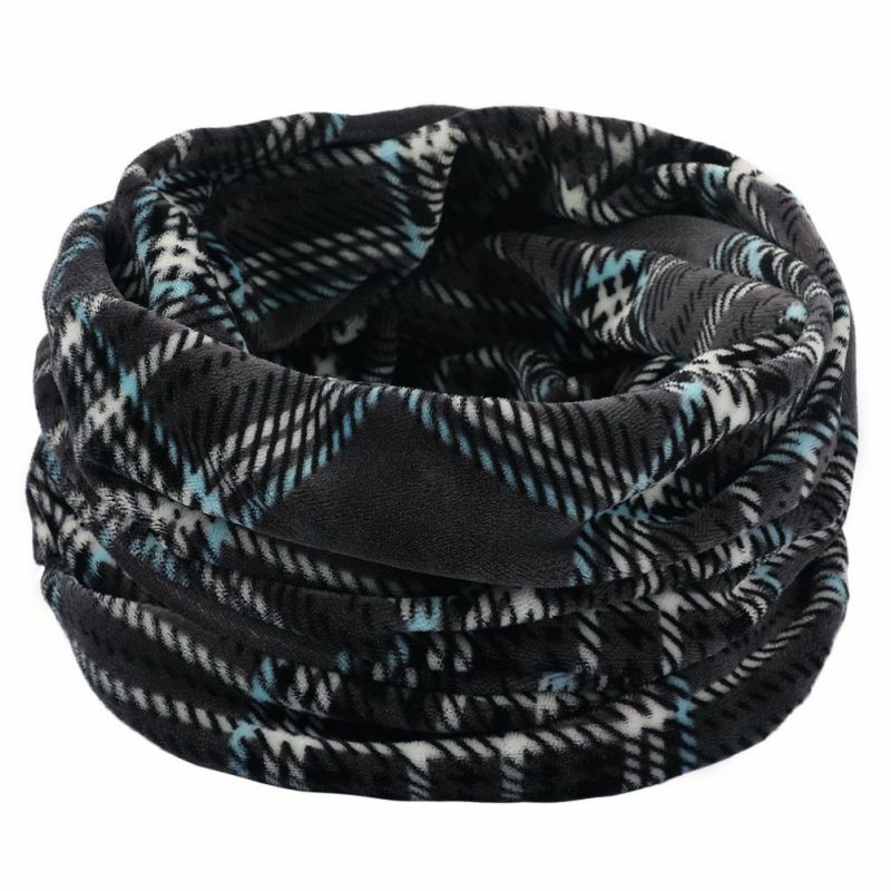 Зимний шарф-кольцо для мужчин, теплые шарфы, мягкий флисовый шарф, двухслойный вязаный шарф, теплые шарфы, лыжная маска, кашемировый шарф унисекс