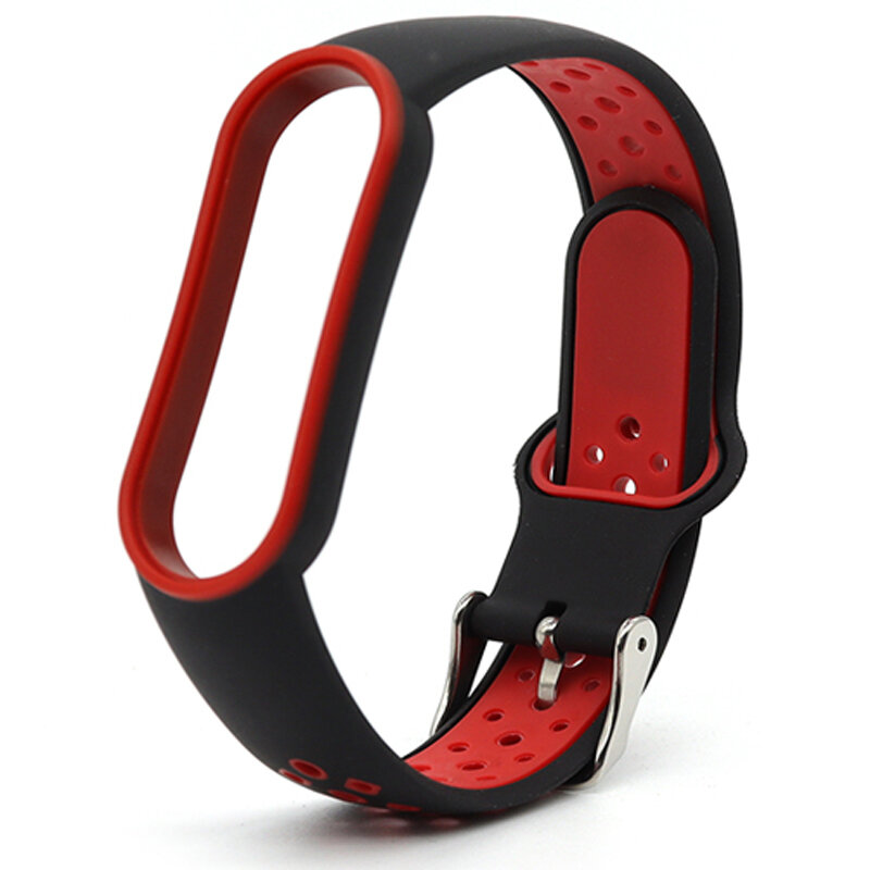 For Xiaomi Mi Band 5 4 3 6 Strap Double Color Silicone Wristband Bracelet Replacement For Xiaomi Band 4 MiBand 3 5 6 band Straps