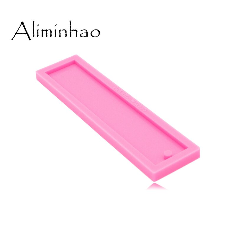 DY0527 Shiny Glossy UV Resin Liquid Silicone Mold Rectangle Bookmarks Resin Craft Moulds for DIY Pendant Charms Making Jewelry