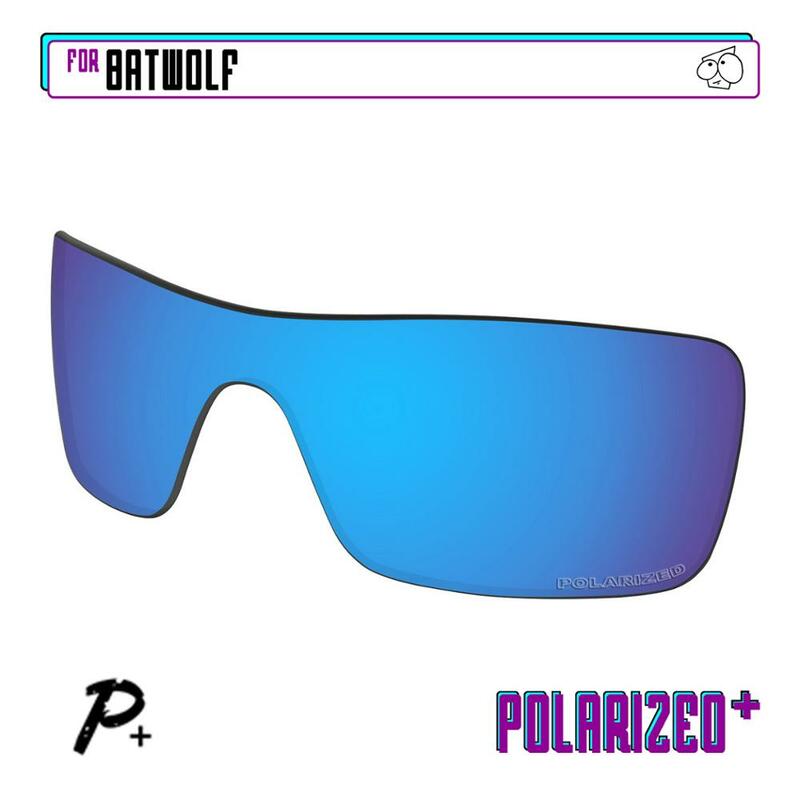EZReplace Anti Seawater Polarized Replacement Lenses for - Oakley Batwolf Sunglasses - Blue P Plus