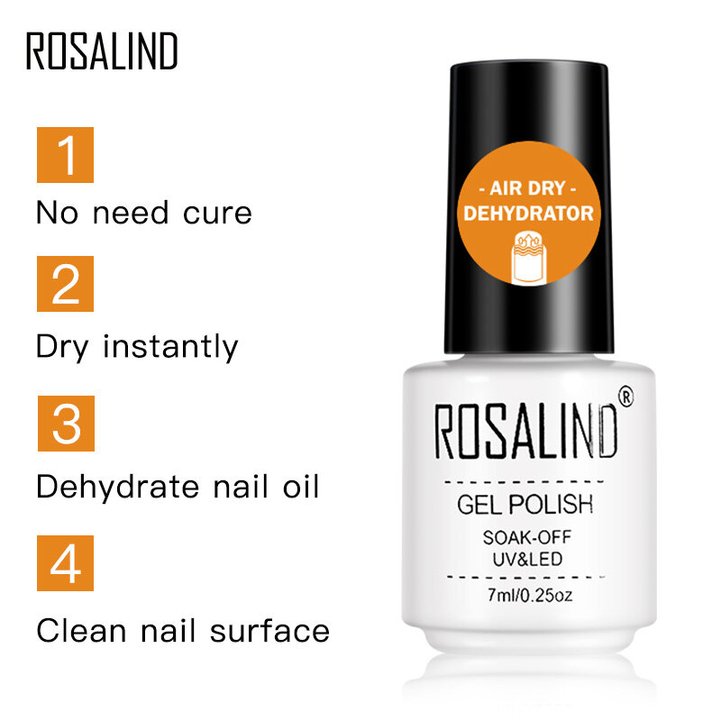ROSALIND Primer Gel Polish unghie Semi permanenti per Manicure rafforzare Top Base Coat Soak Off UV Vernis lacca Nail Gel Art
