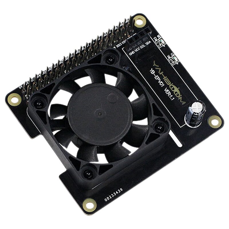 Intelligent Temperature Control Fan Expansion Board with Oled Lcd for Raspberry Pi 4 Model B/3B+/3B