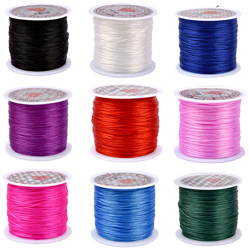60M/Roll Strong Elastic Crystal Beading Cord 0.6mm Stretch Thread String Bracelet Wires For  Jewelry Making Cords Line