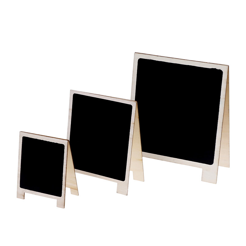 Blackboard Message Board Stationery Office Supplies Size S 8*10CM Desktop Writing Boards Wood Tabletop Chalkboard Double Sided
