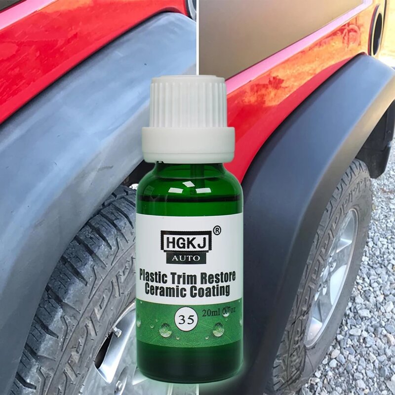 Hgkj 24 plástico exterior recuperação restaurador guarnição de longa duração agente de limpeza atualizar restauração hidrofóbica revestimento produtos químicos do carro