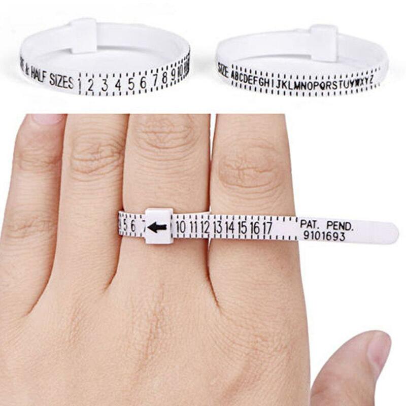 Calibrador de anillo profesional para hombre y mujer, instrumento de medición de tamaño de anillo oficial de Reino Unido/EE. UU., accesorios de joyería DIY, herramientas, 1 ud.