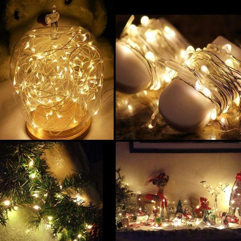 3M 30LED Button Battery Copper Wire String Light Fairy Lamp Wedding Party Festivals Decoration