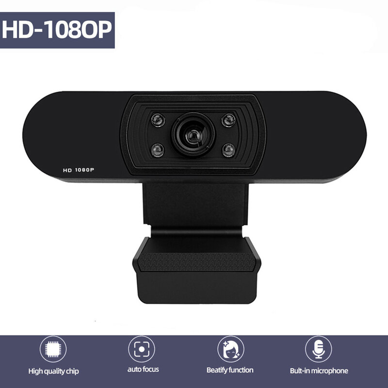Cámara web HD 1080P Micrófono incorporado Cámara web inteligente 