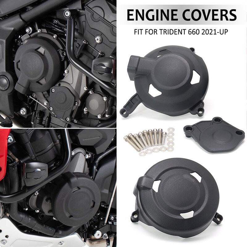 Nieuwe Fit Voor Trident 660 2021 Motorfietsen Accessoires Motor Guard Bescherming Case Cover Engine Covers Protectors