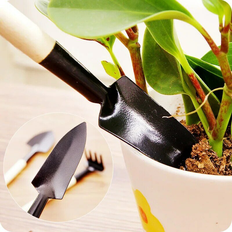 Neue Mini Spaten Schaufel Egge Blumentopf Werkzeuge Topfpflanzen Wartung Holzgriff Anlage Boden Schaufeln