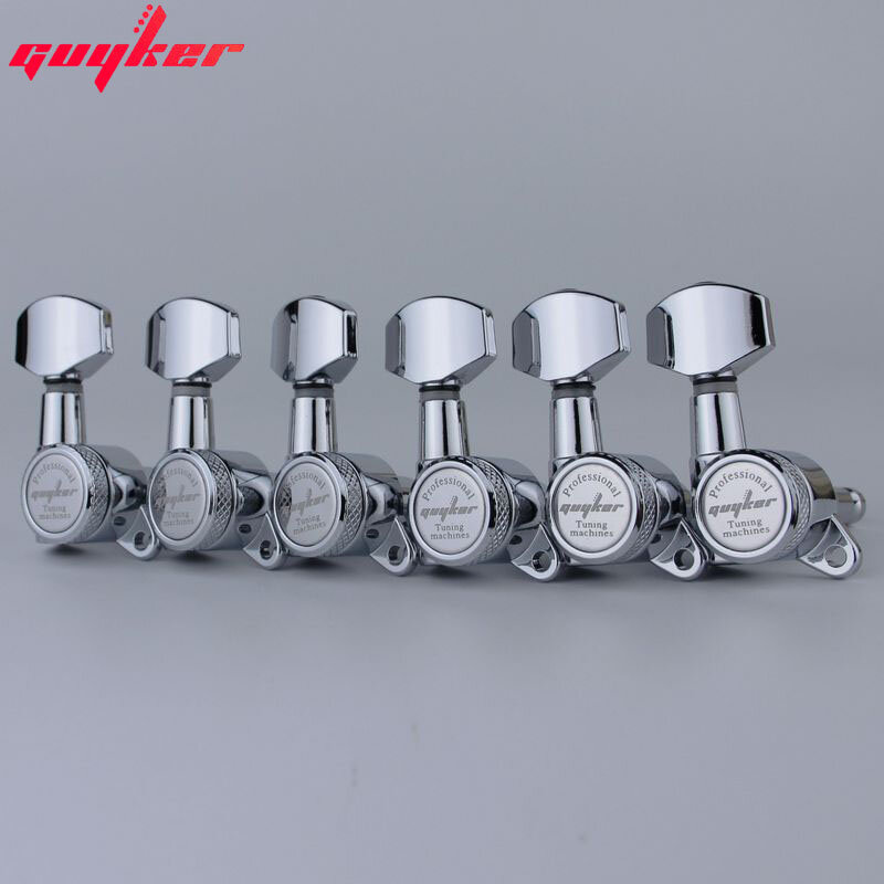 1 Set Guyker Chrome Locking Gitaar Machine Heads Tuners Overbrengingsverhouding 1:18 Made In Korea