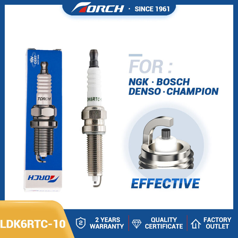 Candle Replace for Candle LKR6D-10E Spark Plug Torch LDK6RTC-10 Denso XUH20TTi Champion RER8YC Denso XUH20TTi