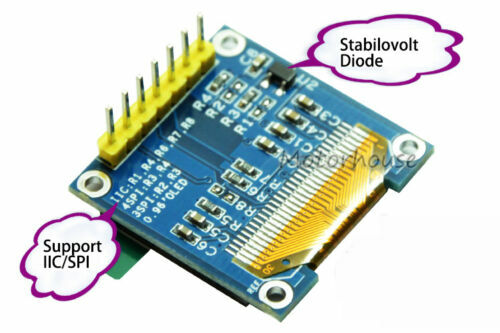 Ssd1306 Màu Vàng Và Xanh Dương 5V 0.96 "IIC SPI Nối Tiếp 128X64 OLED Màn Hình Hiển Thị LCD Module Cho Arduino