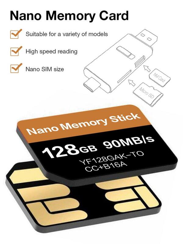Карта памяти Nano, 90 МБ/с./с, 128 ГБ, для Huawei Mate20 Pro, Mate20 X, P40, P30, P30 Pro, Mate30, Mate30Pro, 2020
