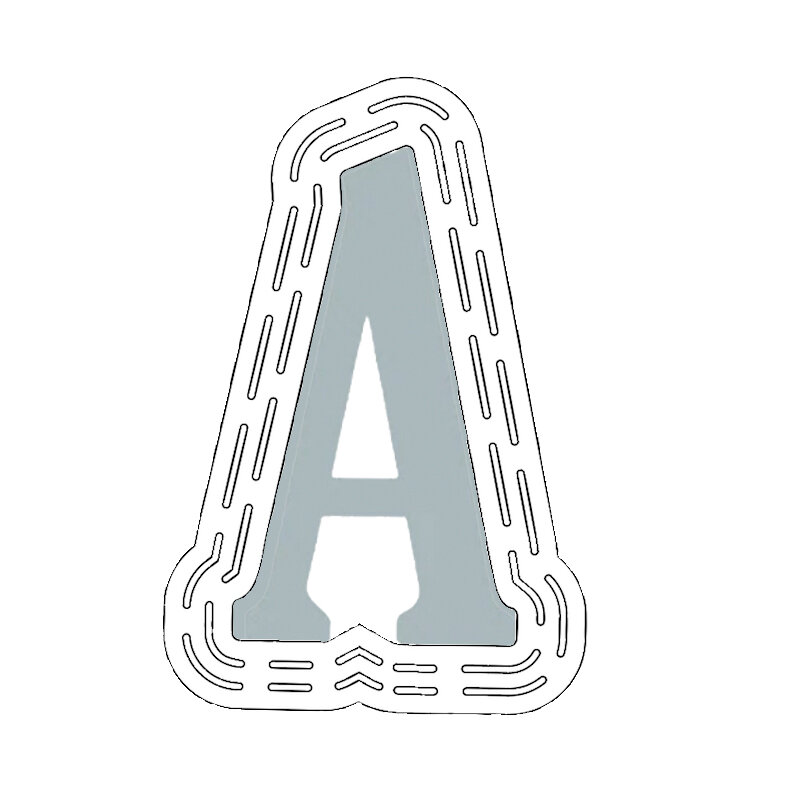 Molde de corte de metal com um alfabeto para scrapbooking, cortes com estêncil de plástico, para decoração diy, scrapbooking, novo, 2019