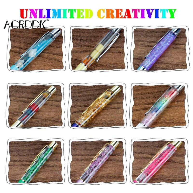 Confezione da 27 penne colorate a tubo vuoto galleggianti fai da te penne a sfera regalo per studenti forniture per ufficio penne a sfera strumenti di scrittura penne